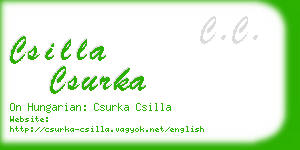 csilla csurka business card